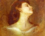 弗朗茨 冯 伦巴赫 : Portrait Of A Lady In Profile